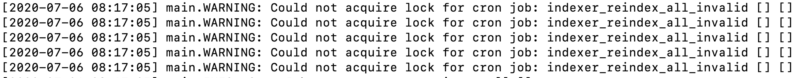 Could not acquire lock for cron job: indexer_reindex_all_invalid